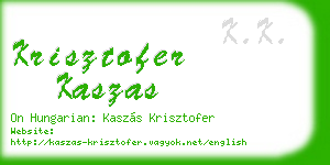 krisztofer kaszas business card