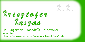 krisztofer kaszas business card